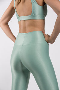 Pastel Green Ribbed Moonlight Leggings