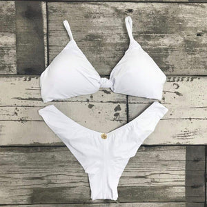 Moana Bikini Set - Knot Top - White