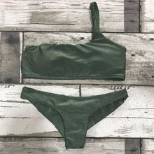 Load image into Gallery viewer, One Shoulder Bikini Set