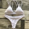 Sporty Ribbed White Bikini Set