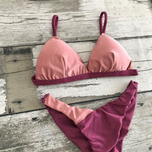 Load image into Gallery viewer, Wings Bikini Set - Fixed Top - Rosé and Wine