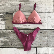 Load image into Gallery viewer, Wings Bikini Set - Fixed Top - Rosé and Wine